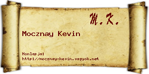 Mocznay Kevin névjegykártya