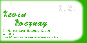 kevin mocznay business card